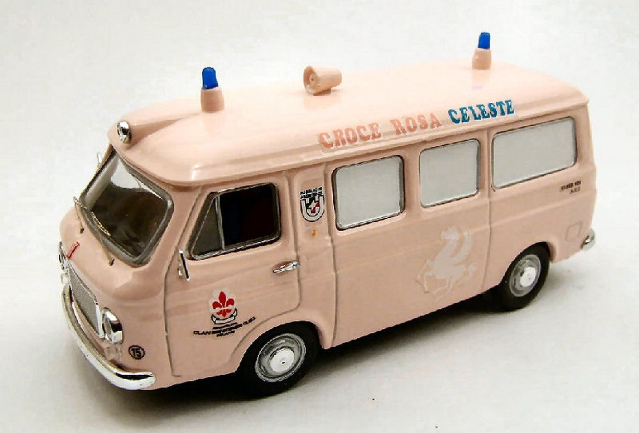 MODELLINO IN SCALA COMPATIBILE CON FIAT 238 AMBULANZA CROCE ROSA 1:43 RIO RI414109
