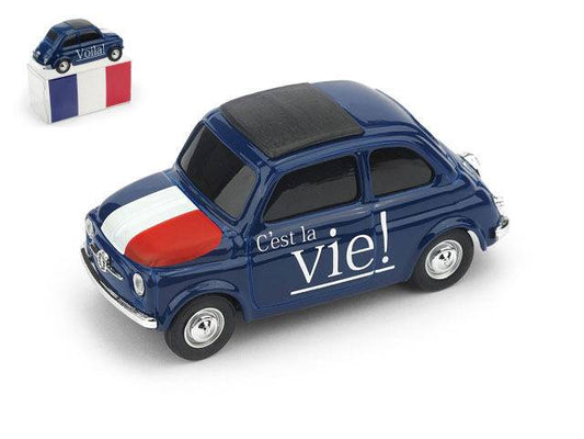 MODELE REDUIT COMPATIBLE AVEC FIAT 500 BRUMS FRANCE - VOILA - C EST LA VIE 1:43 BRUMM BMBR056