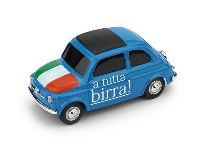 MODÈLE RÉDUIT COMPATIBLE AVEC FIAT 500 BRUMS ITALIA "FULL BEER!" 1:43 BRUMM BMBR063
