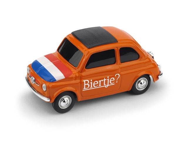 MODELE REDUIT COMPATIBLE AVEC FIAT 500 BRUMS HOLLAND "BIERTJE? - T IS HIER SANTASTISCH" 1:43 BRUMM BMBR059