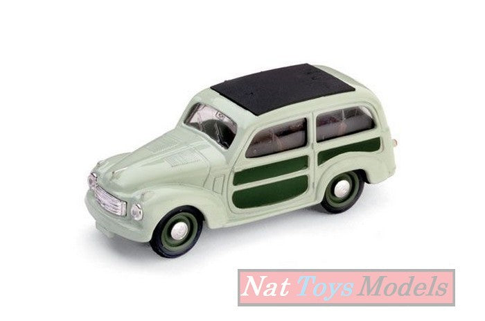 MODELLINO IN SCALA COMPATIBILE CON FIAT 500 C BELVEDERE CHIUSA 1951 VERDE CHIARO 1:43 BRUMM BM0029-01