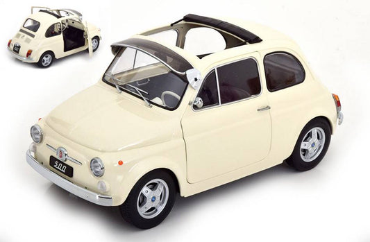 MODELLINO IN SCALA COMPATIBILE CON FIAT 500 F CUSTOM 1968 CREAM 1:12 KK SCALE KKDC120062