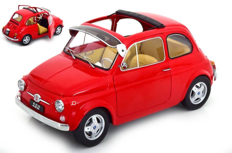 MODELLINO IN SCALA COMPATIBILE CON FIAT 500 F CUSTOM 1968 RED 1:12 KK SCALE KKDC120061