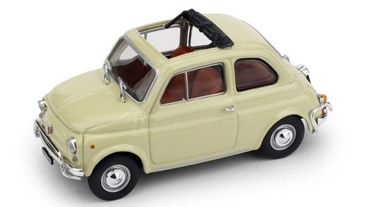 SCALE MODEL COMPATIBLE WITH FIAT 500 L 1968-72 OPEN ANTIQUE IVORY 1:43 BRUMM BM0464-13