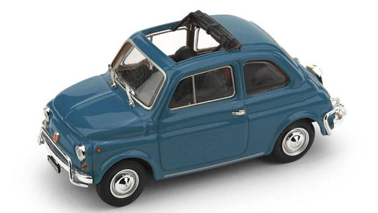 SCALE MODEL COMPATIBLE WITH FIAT 500 L 1968-72 OPEN TURQUOISE BLUE 1:43 BRUMM BM0464-06