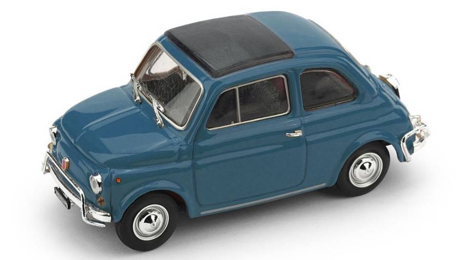 SCALE MODEL COMPATIBLE WITH FIAT 500 L 1968-72 CLOSED TURQUOISE BLUE 1:43 BRUMM BM0465-06
