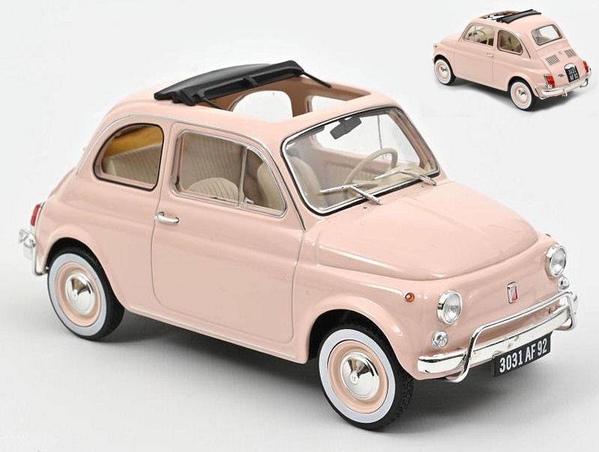 SCALE MODEL COMPATIBLE WITH FIAT 500 L 1968 PINK WITH SPECIAL BIRTH PACK 1:18 NOREV NV187774