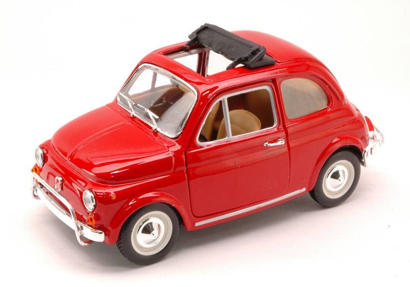 SCALE MODEL COMPATIBLE WITH FIAT 500 L 1968 RED 1:24 BURAGO BU22099R