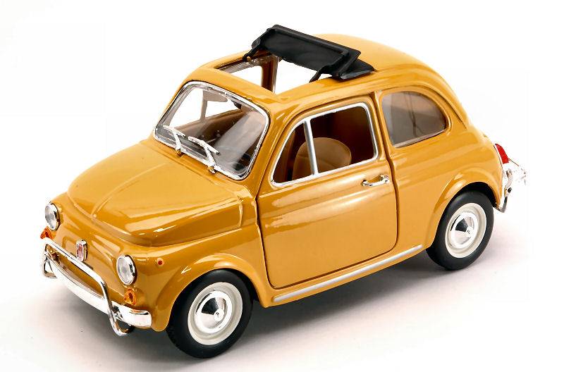 SCALE MODEL COMPATIBLE WITH FIAT 500 L 1968 YELLOW 1:24 BURAGO BU22099Y
