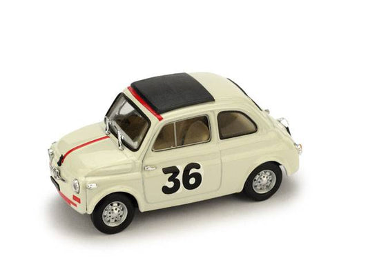 MODELLINO IN SCALA COMPATIBILE CON FIAT 500 N.36 VALLELUNGA 1965 IGNAZIO GIUNTI 1:43 BRUMM BM0476