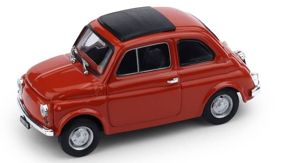 MODELLINO IN SCALA COMPATIBILE CON FIAT 500R 1972-75 CHIUSA ROSSO CORALLO 1:43 BRUMM BM0475-01