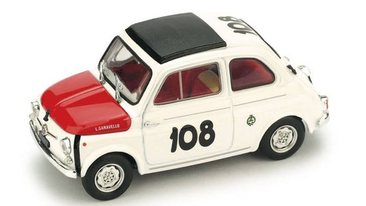 MODELLINO IN SCALA COMPATIBILE CON FIAT 595 ABARTH N.108 WINNER COPPA GALLLEGA 1965 LEONARDO DURST 1:43 BRUMM BM0479
