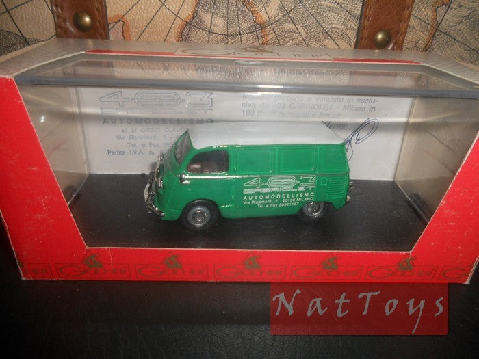 modellino IN SCALA COMPATIBILE CON Fiat 600 Coriasco 403 Cabriolet Rare 1:43 Giocher Promo