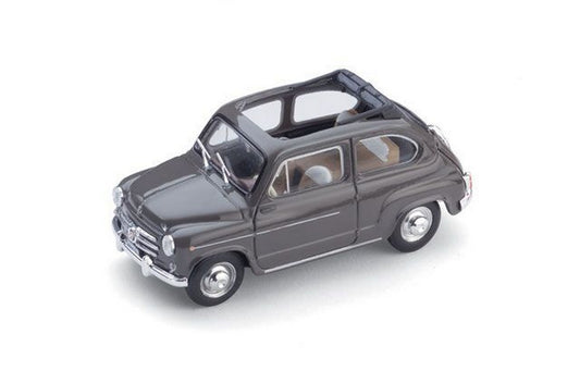 SCALE MODEL COMPATIBLE WITH FIAT 600 D BERLINA 1960 OPEN CONVERTIBLE BEIGE 1:43 BRUMM BM0317-02