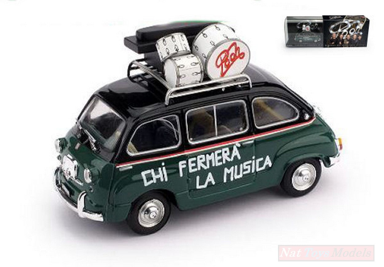 SCALE MODEL COMPATIBLE WITH FIAT 600 MULTIPLA 50th ANNIVERSARY POOH 1966-2016 1:43 BRUMM BMS1601B