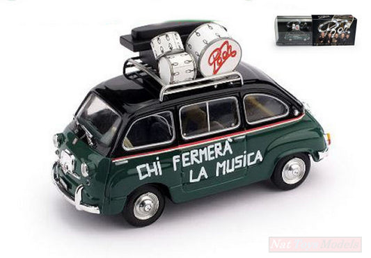 SCALE MODEL COMPATIBLE WITH FIAT 600 MULTIPLA 50th ANNIVERSARY POOH 1966-2016 1:43 BRUMM BMS1601B