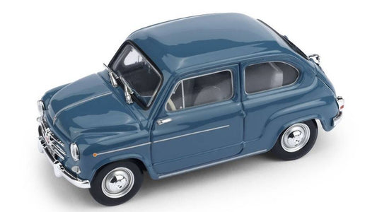MODELLINO IN SCALA COMPATIBILE CON FIAT 600D BERLINA 1960 BLU CHIARO 1:43 BRUMM BM0316-09