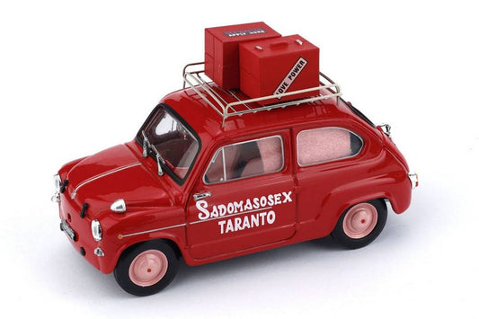 MODELLINO IN SCALA COMPATIBILE CON FIAT 600D SADOMASOSEX 1:43 BRUMM BM0647 MODEL