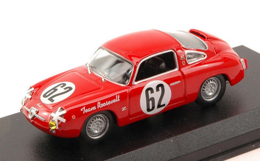 MODELLINO IN SCALA COMPATIBILE CON FIAT 750 ABARTH N.62 29th (2nd CLASS) 12 H SEBRING 1959 CUSSINI-CATTINI BEST MODEL BT9617
