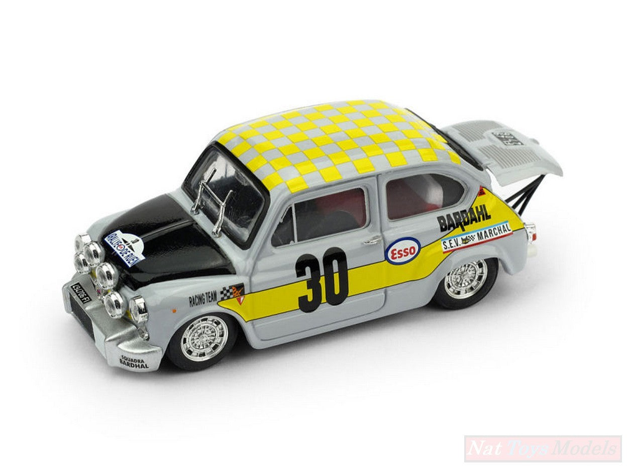 MODELLINO IN SCALA COMPATIBILE CON FIAT ABARTH 1000 N.30 1mo Gr.2/5 RALLY DE ROUEN 1969 LIM.250 PCS 1:43 BRUMM BM0560