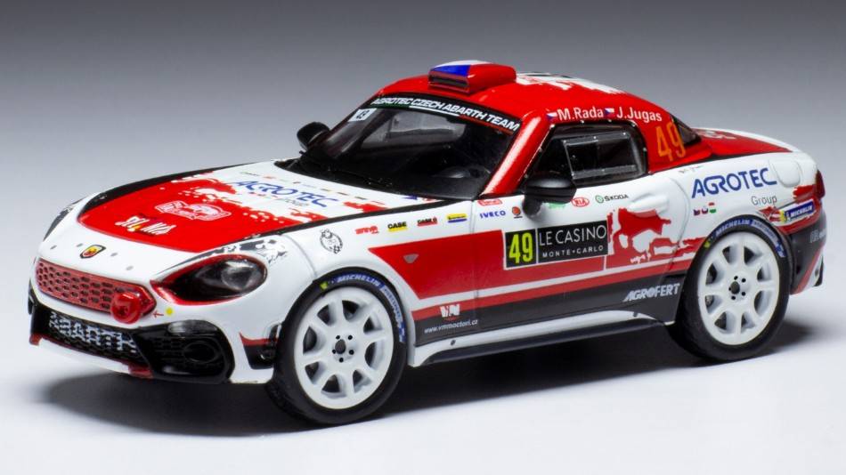 MODELE REDUIT COMPATIBLE AVEC FIAT ABARTH 124 RGT N.49 RALLYE MONTE CARLO 2022 RADA/JUGAS 1:43 IXO MODEL RAM846