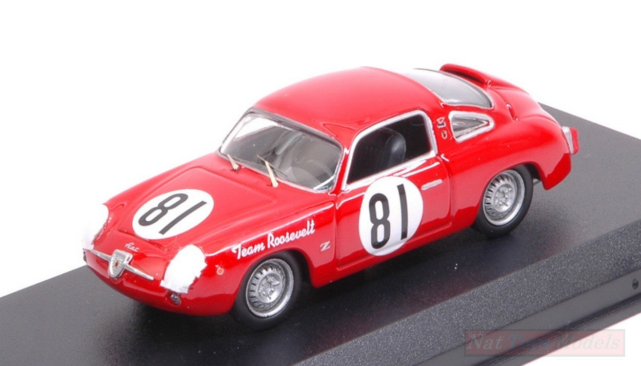 MODELLINO IN SCALA COMPATIBILE CON FIAT ABARTH 750 N.81 10th SCCA NAT.CUMBERLAND 1959 DUNCAN BLACK 1:43 BEST MODEL BT9713