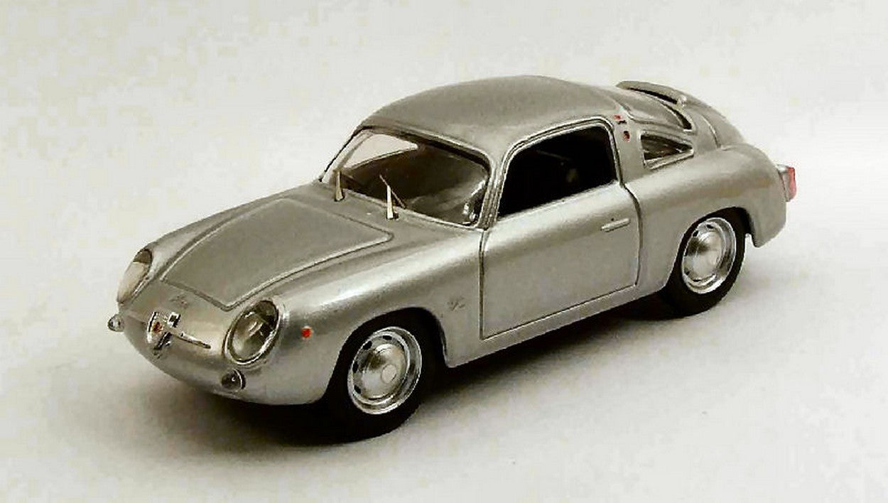 MODELLINO IN SCALA COMPATIBILE CON FIAT ABARTH 750 ZAGATO 1958 SILVER PROVA 1:43 BEST MODEL BT9483