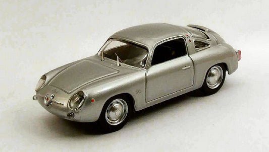 MODELLINO IN SCALA COMPATIBILE CON FIAT ABARTH 750 ZAGATO 1958 SILVER PROVA 1:43 BEST MODEL BT9483