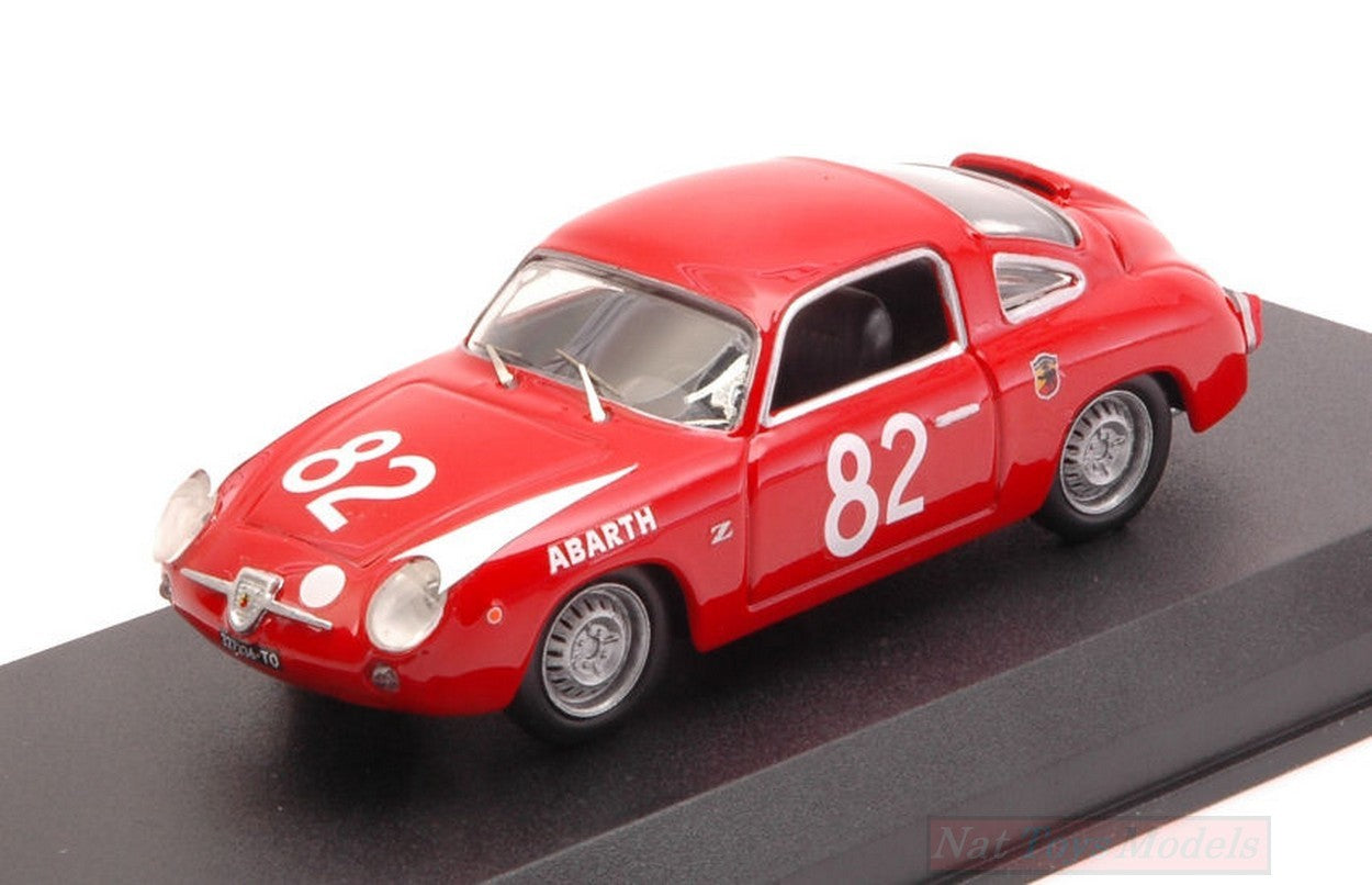 MODELLINO IN SCALA COMPATIBILE CON FIAT ABARTH 850 ZAGATO N.82 WINNER 500 KM NURBURGRING 1960 1:43 BEST MODEL BT9669