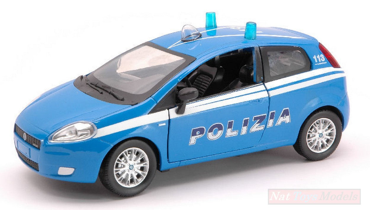 SCALE MODEL COMPATIBLE WITH FIAT GRANDE PUNTO POLIZIA 1:24 NEW RAY NY71113