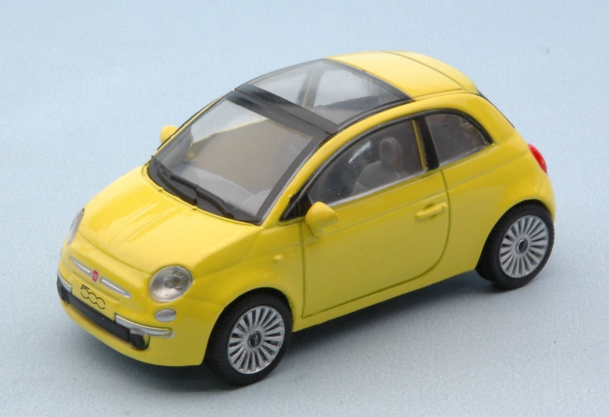 MODELLINO IN SCALA COMPATIBILE CON FIAT NUOVA 500 2007 YELLOW 1:43 NEW RAY NY19587Y