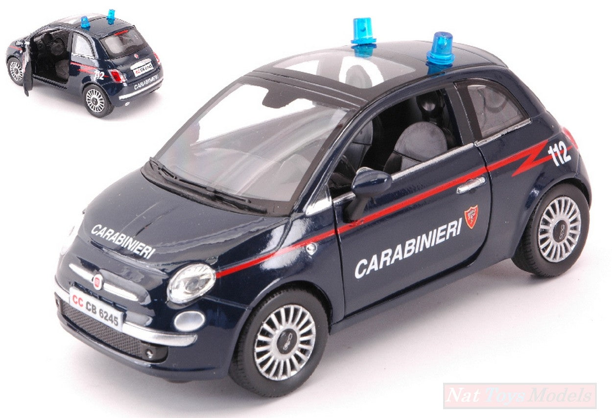 SCALE MODEL COMPATIBLE WITH FIAT NUOVA 500 CARABINIERI 1:24 NEW RAY NY71363