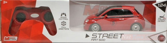 SCALE MODEL COMPATIBLE WITH FIAT NUOVA 500 RED RADIO CONTROL 1:24 MONDO MOTORS MM63001R