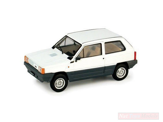 MODELLINO IN SCALA COMPATIBILE CON FIAT PANDA 30 1980 1a SERIE BIANCO CORFU  1:43 BRUMM BM0386-04