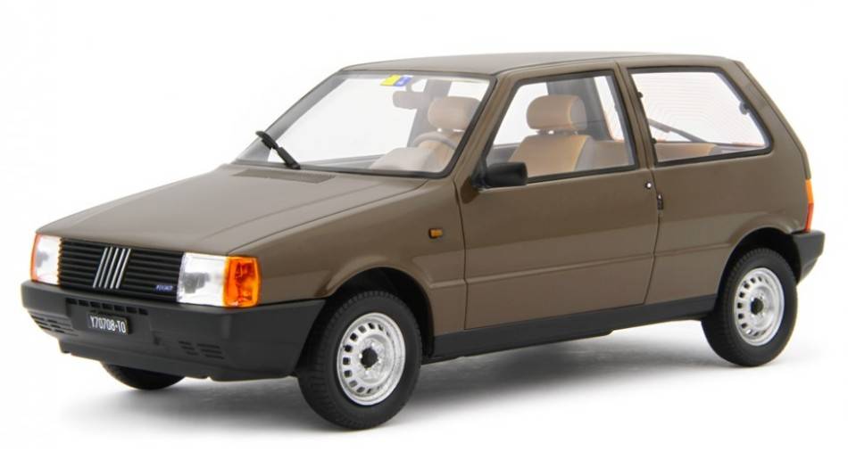 MODELLINO IN SCALA COMPATIBILE CON FIAT UNO 45 1983 BROWN 1:18 LAUDO RACING LM158E