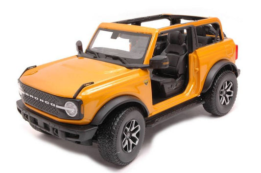 MODELLINO IN SCALA COMPATIBILE CON FORD BRONCO 2021 NO DOOR YELLOW 1:18 MAISTO MI31457O