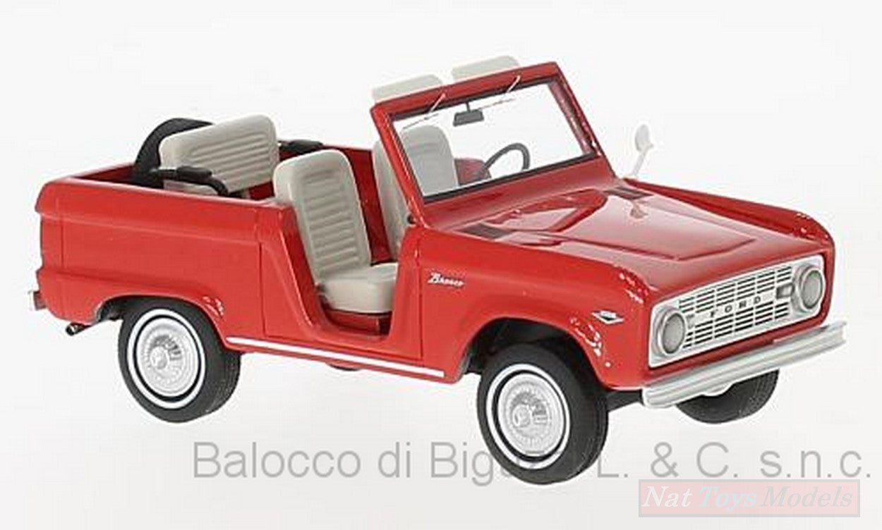 MODELLINO IN SCALA COMPATIBILE CON FORD BRONCO ROADSTER 1966 RED 1:43 NEO SCALE MODELS NEO47210