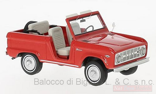 MODELLINO IN SCALA COMPATIBILE CON FORD BRONCO ROADSTER 1966 RED 1:43 NEO SCALE MODELS NEO47210