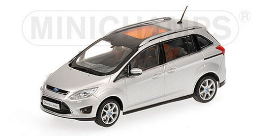 MODELLINO IN SCALA COMPATIBILE CON FORD C-MAX GRANDE 2010 SILVER 1:43 MINICHAMPS PM400089101