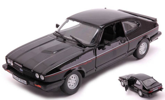 MODELLINO IN SCALA COMPATIBILE CON FORD CAPRI 1973 BLACK 1:24 BURAGO BU21093BK