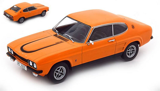 MODELLINO IN SCALA COMPATIBILE CON FORD CAPRI MKI RS2600 ORANGE/BLACK 1:18 MODELCARGROUP MCG18295