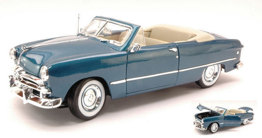 MODELLINO IN SCALA COMPATIBILE CON FORD CONVERTIBLE TOP DOWN 1949 METALLIC BLUE 1:18 MAISTO MI31682