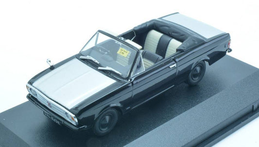 MODELLINO IN SCALA COMPATIBILE CON FORD CORTINA MK II CRAYFORD CONVERTIBLE BLACK/SILVER 1:43 OXFORD OXF43CCC004