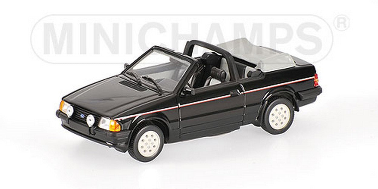 MODELLINO IN SCALA COMPATIBILE CON FORD ESCORT III CABRIO 83 BLACK 1:43 MINICHAMPS PM400085031