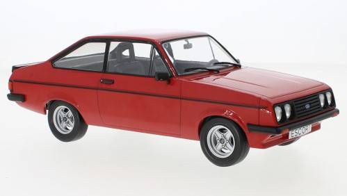 MODELLINO IN SCALA COMPATIBILE CON FORD ESCORT MK II RS 200 MATT RED 1:18 MODELCARGROUP MCG18249