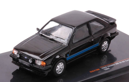 MODELLINO IN SCALA COMPATIBILE CON FORD ESCORT MK III RS TURBO 1984 BLACK 1:43 IXO MODEL CLC419N