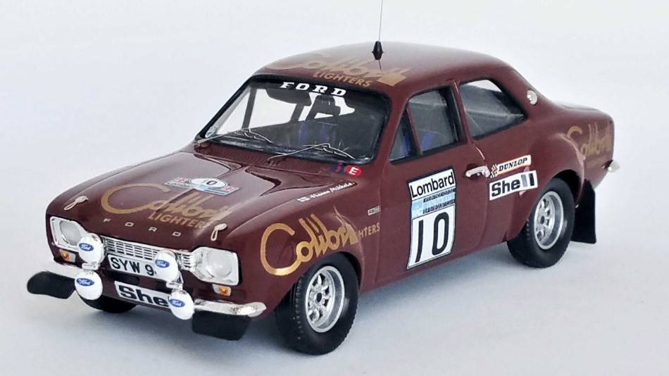 MODÈLE RÉDUIT COMPATIBLE AVEC FORD ESCORT MK1 N.10 RAC RALLY 1974 MIKKOLA/DAVENPORT 1:43 TROFEU TFRRUK84