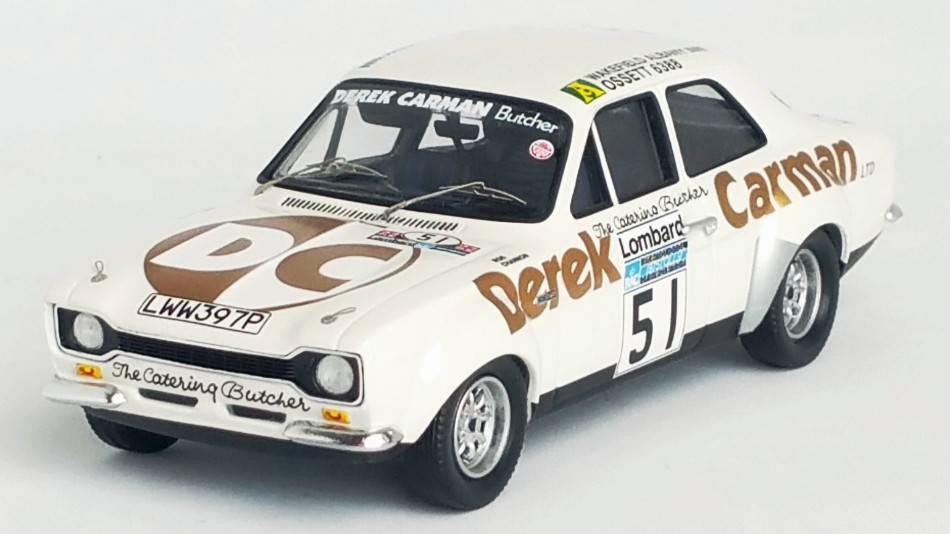 MODELLINO IN SCALA COMPATIBILE CON FORD ESCORT MK1 RAC RALLY 1975 DRUMMOND/CHANNON 1:43 TROFEU TFRRUK94