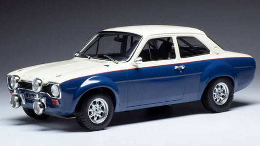 MODELLINO IN SCALA COMPATIBILE CON FORD ESCORT MK1 RS 1600 1974 WHITE/BLUE 1:18
 IXO MODEL 18CMC124