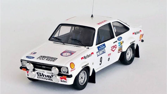 MODÈLE RÉDUIT COMPATIBLE AVEC FORD ESCORT MK2 1000 RALLYE DES LACS 1976 VATANEN/AHO 1:43 TROFEU TFRRFI28